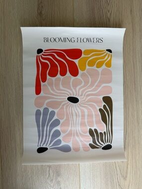 Blooming Abstract Canvas Art Print Poster